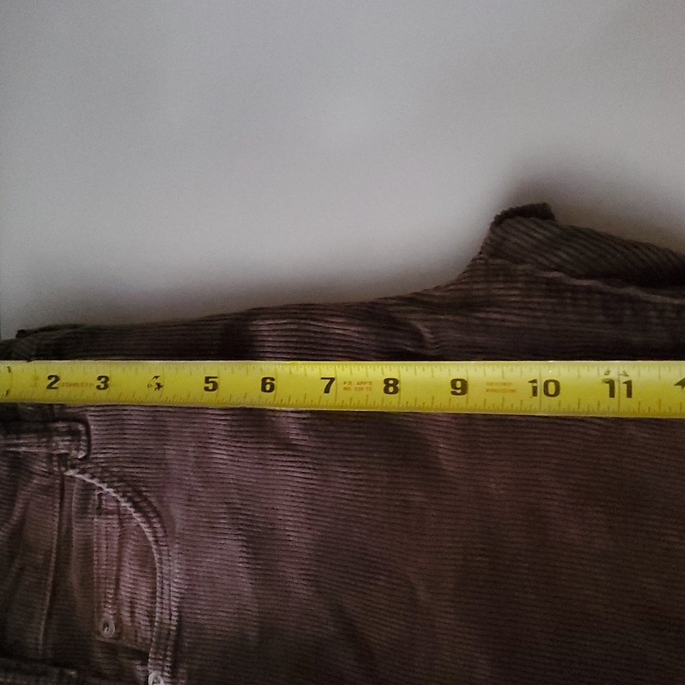 Anthropologie Pilcro Brown Cordoroy Flareleg Pants Size 24 Stretch Button Close - Picture 13 of 14